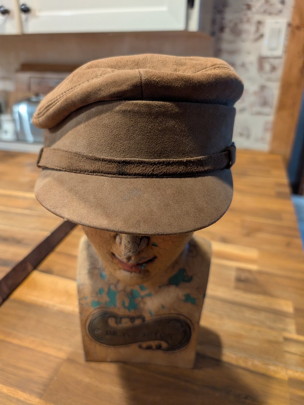 Vintage Olympia Prinz-heinrich Suede News Boy Cap